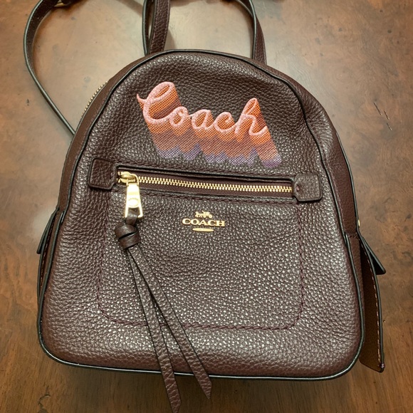 coach andi backpack size